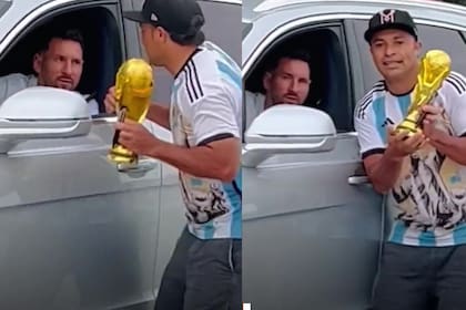 El hincha obtuvo la firma y la foto con Lionel Messi