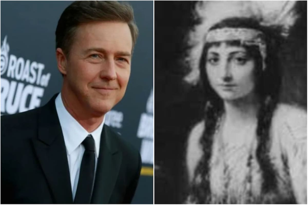El historiador Henry Louis Gates Jr asegura que Pocahontas es un antepasado directo de la estrella de Glass Onion Edward Norton (Foto: AFP)