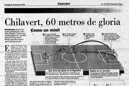 El histórico gol de Chilavert a River, en una infografía de LA NACION