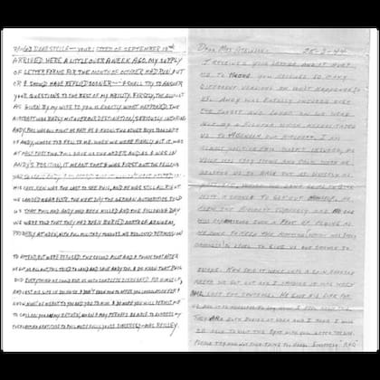 "Él hizo todo lo que pudo por nosotros, sin tener en cuenta su propio bienestar". Tanto Reilley como O'Neill escribieron a la esposa de Atkinson desde los campos de prisioneros de guerra para contarle lo que había sucedido