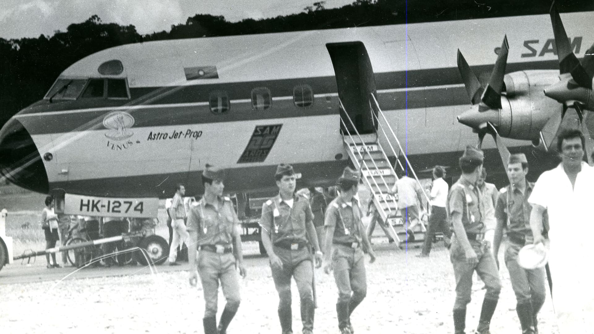 El HK-1274 antes de despegar de Pereira y de que comenzara el secuestro