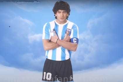 El holograma de Diego Maradona en Times Square