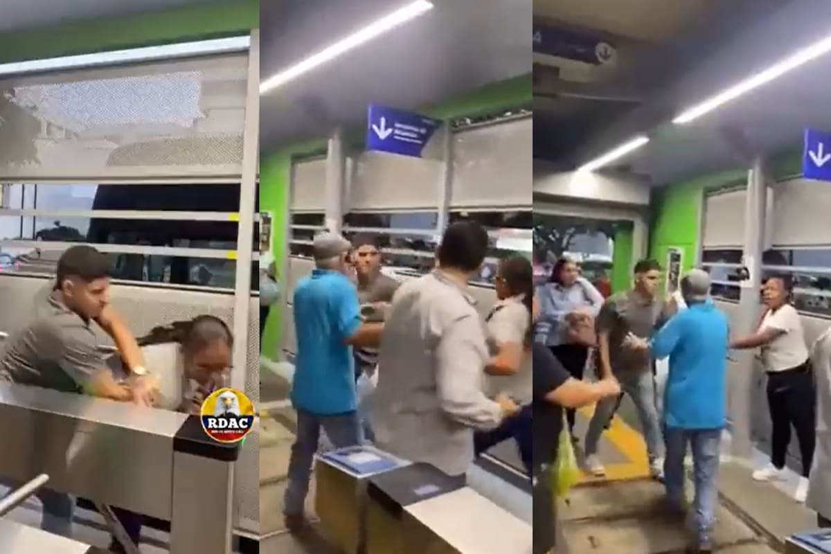 El hombre agredió a una trabajadora (Captura video)
