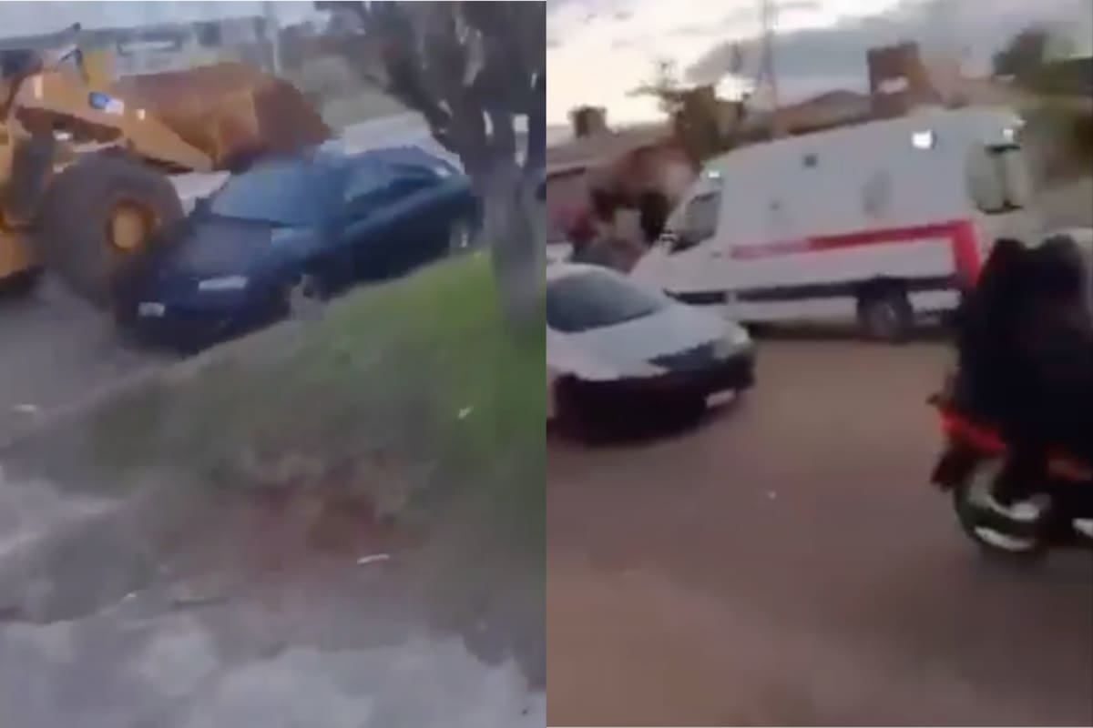 El hombre chocó contra siete autos y dos personas fueron hospitalizadas