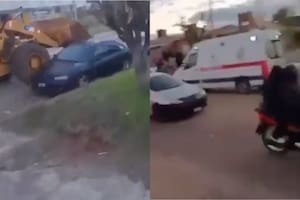 Manejó una retroexcavadora tras el triunfo de la selección, chocó siete autos y dejó dos heridos