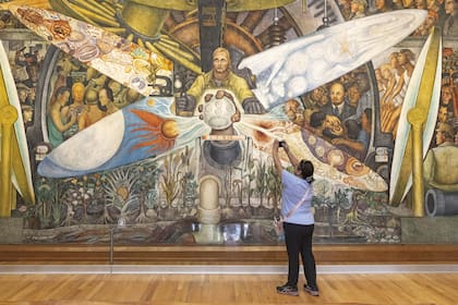 El hombre controlador del universo, mural de Diego Rivera en el Palacio de Bellas Artes.