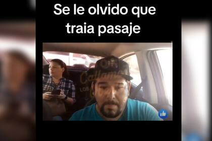 El hombre debió reanudar el viaje (Captura video)