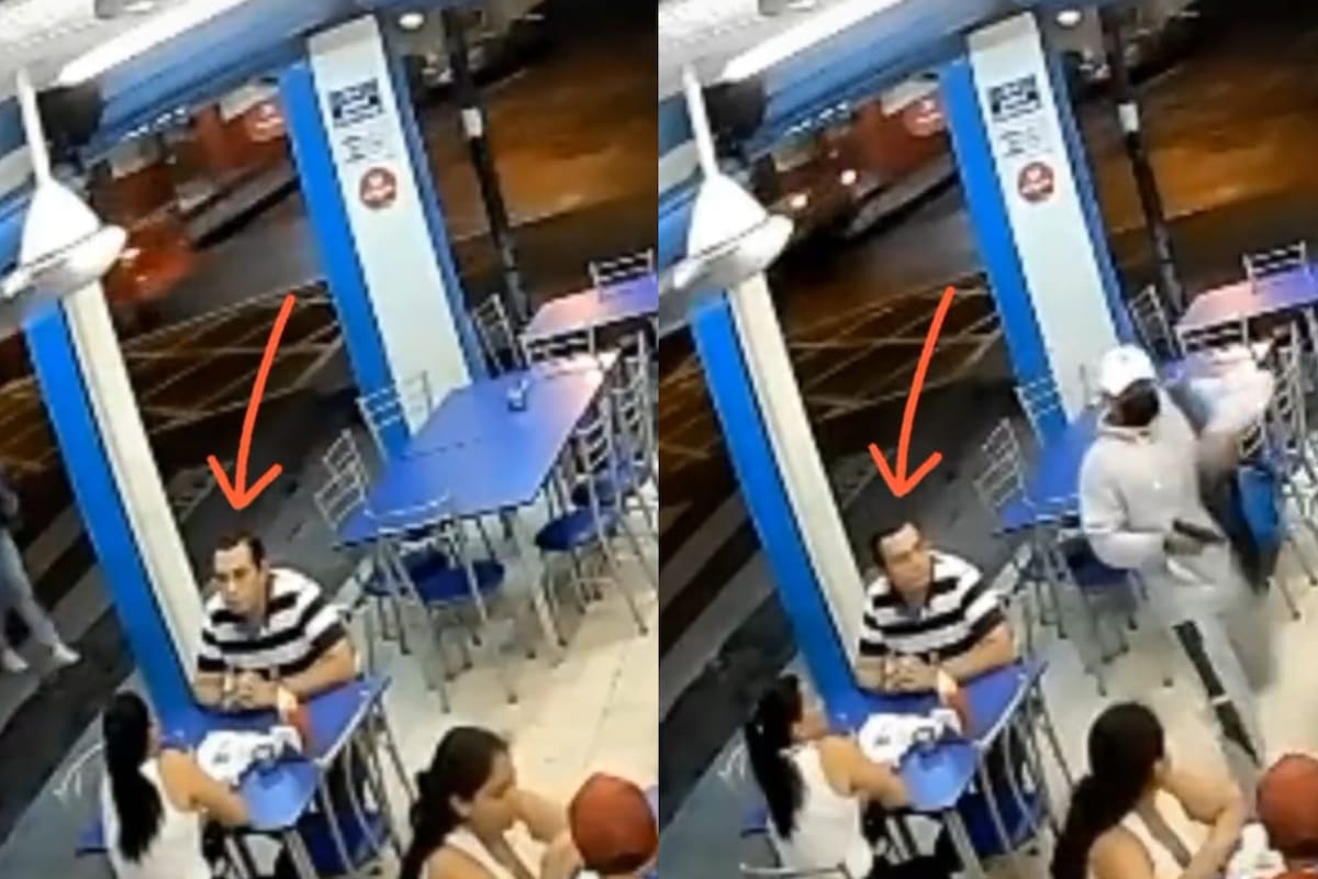 El hombre dejó sola a la mujer en pleno robo