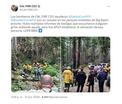 El hombre fue hallado gracias al uso de drones en el área, antes hubo llamados que advertían que se escuchaban gritos de auxilio en el bosque