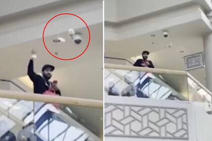 El hombre hizo una lluvia de billetes en un centro comercial de Nueva Jersey, Estados Unidos, y despertó la euforia