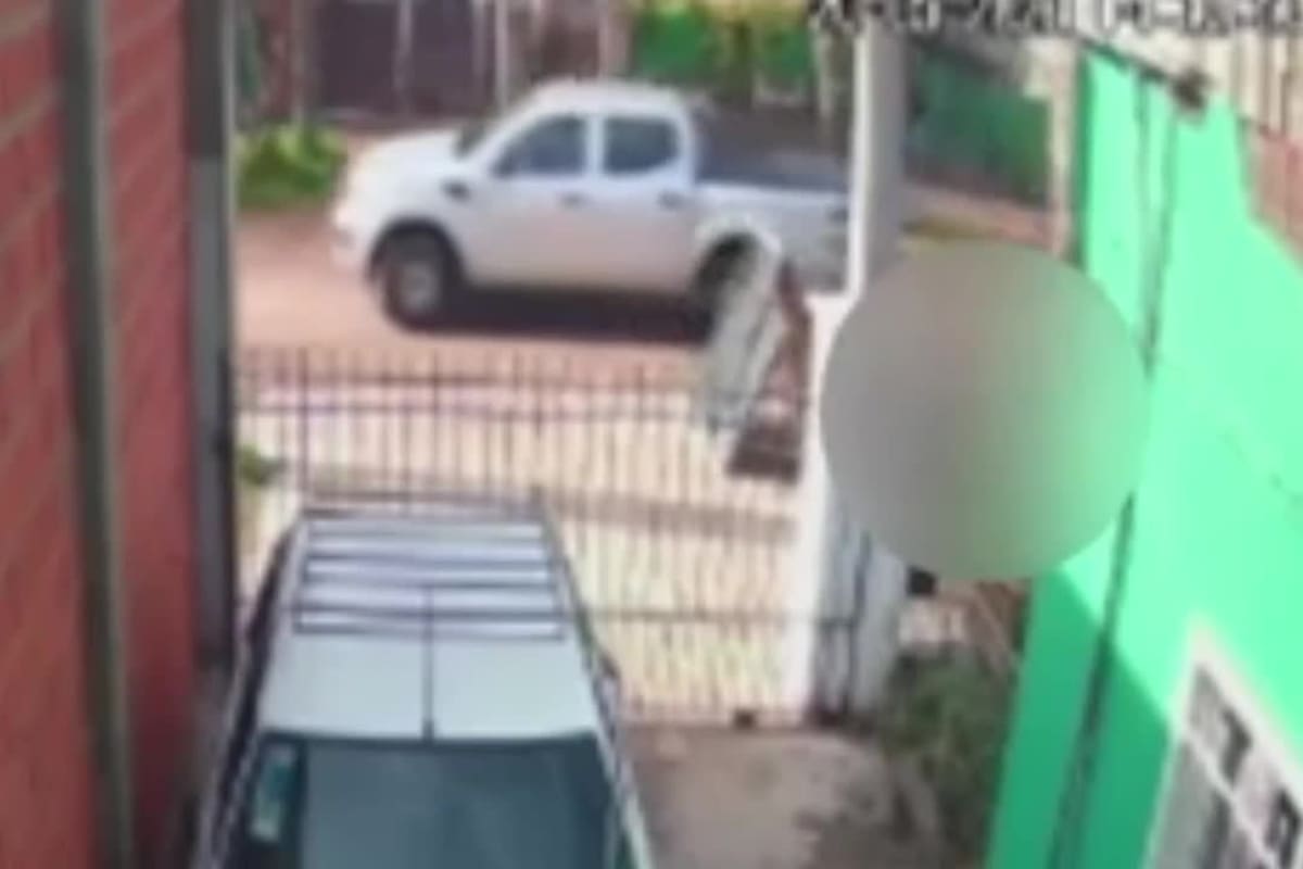 El hombre lo atropelló con la camioneta