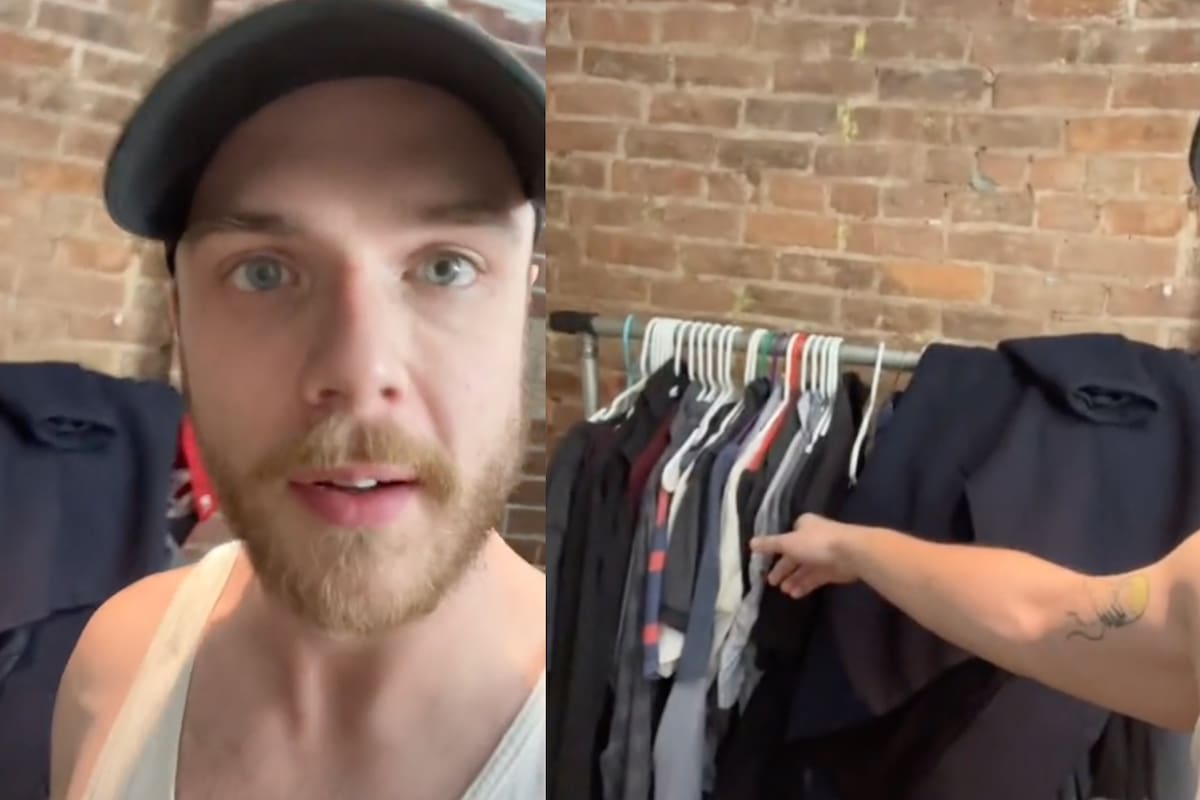 El hombre mostró su diminuto departamento en Nueva York