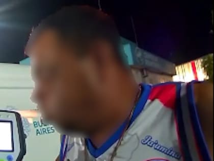 El hombre no pudo efectuar el control de alcoholemia