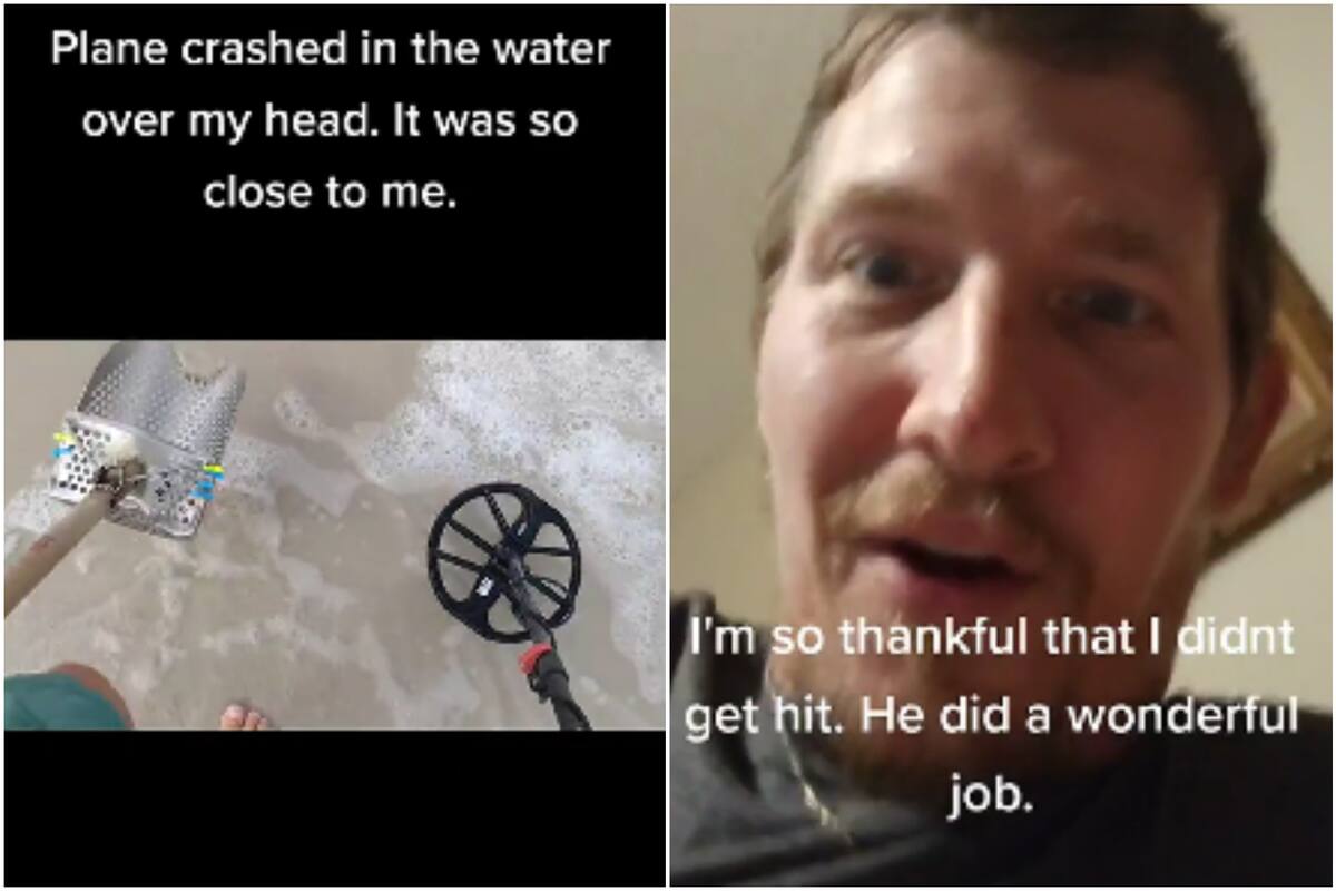 El hombre que usaba su detector de metales se salvó de milagro