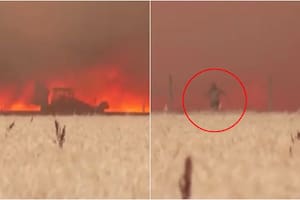 El hombre se salvó de ser atrapado por las llamas pero sufrió graves heridas