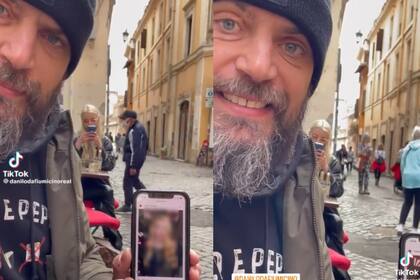 El hombre tomó su celular para confirmar que estaba frente  una estrella (Captura video)