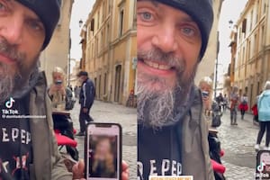El hombre tomó su celular para confirmar que estaba frente una estrella (Captura video)