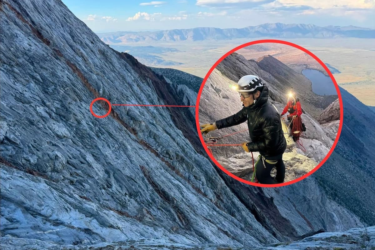 El hombre tuvo que esperar varias horas con bajas temperaturas hasta que los rescatistas lograron localizarlo, en un bosque nacional de California (Fotomontaje de LA NACION)