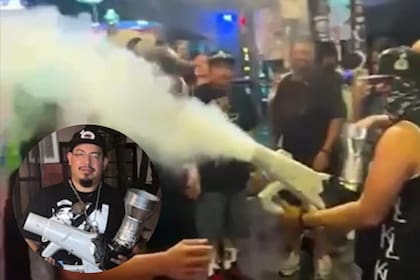 El hombre utilizó un dispositivo para generar una niebla producida con marihuana