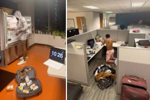 El hombre vivió durante apenas cuatro días en la oficina vacía