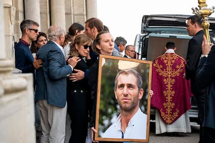 El homenaje a Martín Aramburú durante la despedida de sus restos, en 2022