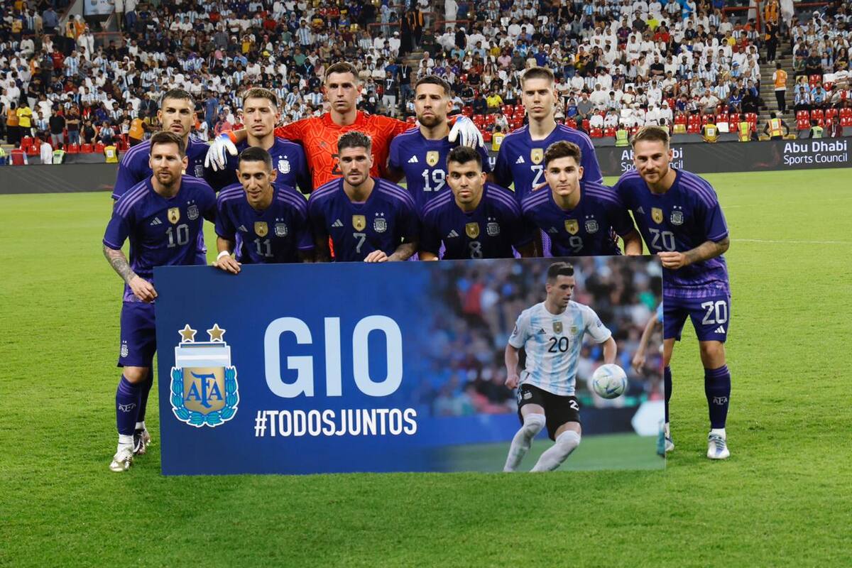 El homenaje de la selección a Giovani Lo Celso