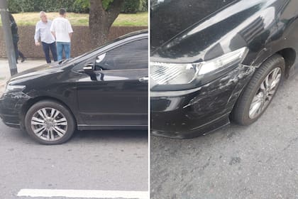 El Honda de Pais tras el choque