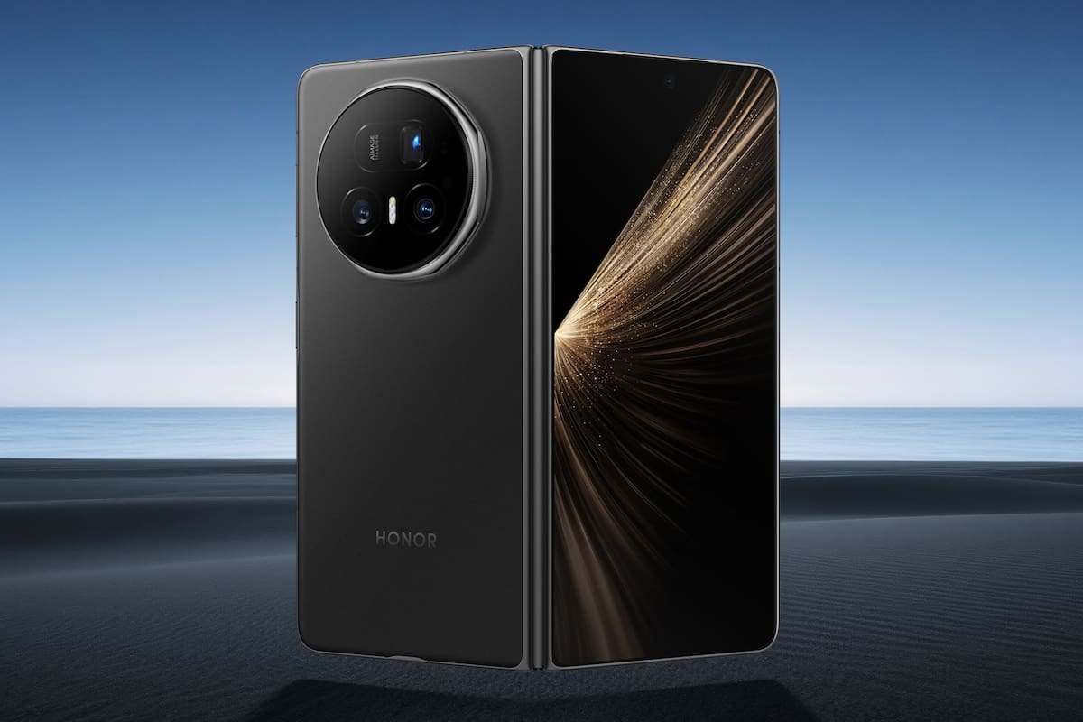 El Honor Magic V5 tiene un grosor de 9,2mm cuando pliega su pantalla flexible interna de 7,95 pulgadas