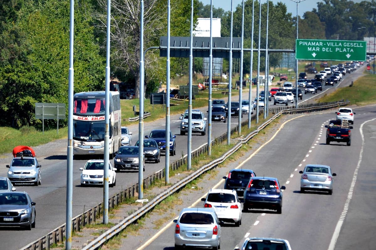 El horario pico camino a la costa se registró entre las 7 y las 9 de la mañana