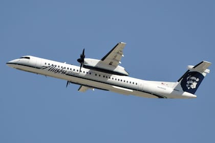 El Horizon Air Bombardier Dash 8 Q400, parte de la flota de Alaska Air, que fue comandado por Russell