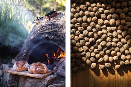 El horno de barro es una de las estrellas de la vida en comunidad: el papá de Jade lo enciende y ella amasa el pan o las pizzas.