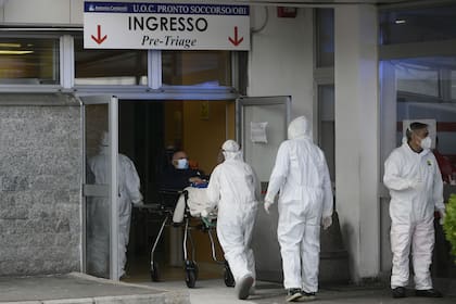 El ingreso de un paciente con coronavirus en un hospital italiano