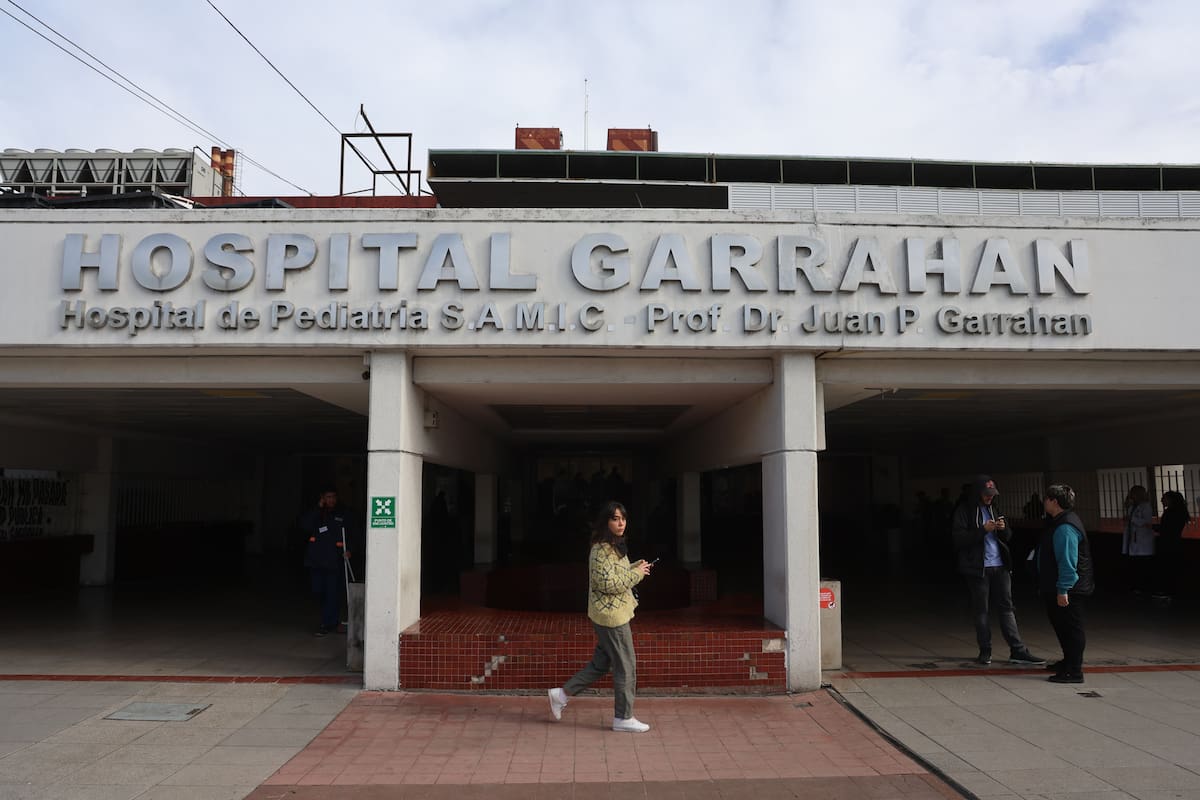 El hospital Garrahan el día después de la Noche de las velas en el Obelisco.