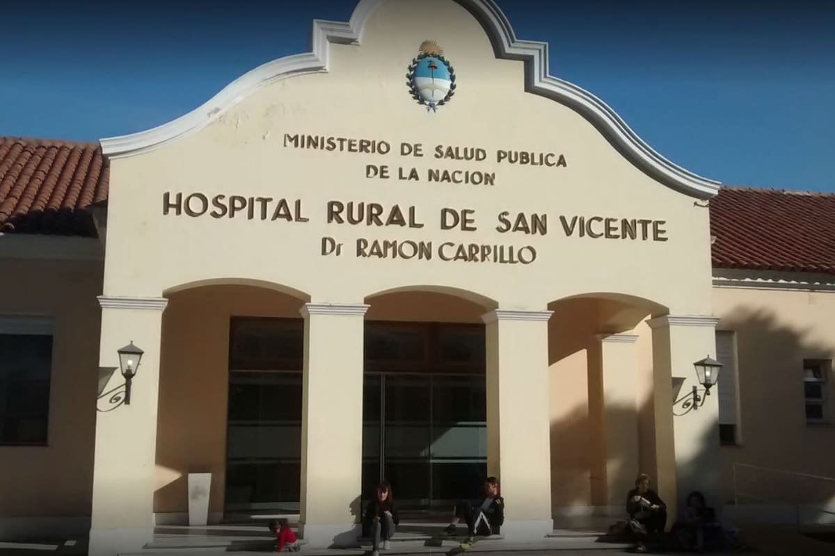 El hospital Ramón Carrillo de San Vicente, donde fueron trasladados la madre y el bebé de dos años