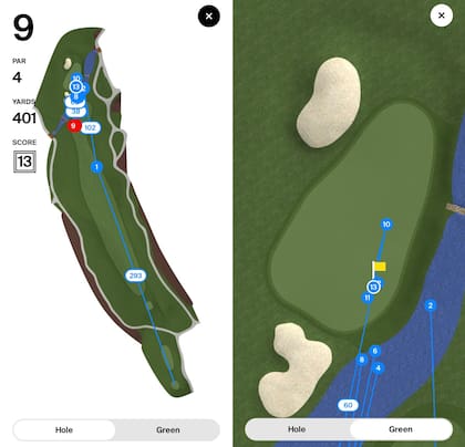 El hoyo en el que Chad Ramey realizó los 13 golpes