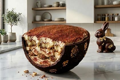 El huevo de Pascua relleno de tiramisú que podés replicar en tu casa en solo 20 minutos (Imagen ilustrativa)