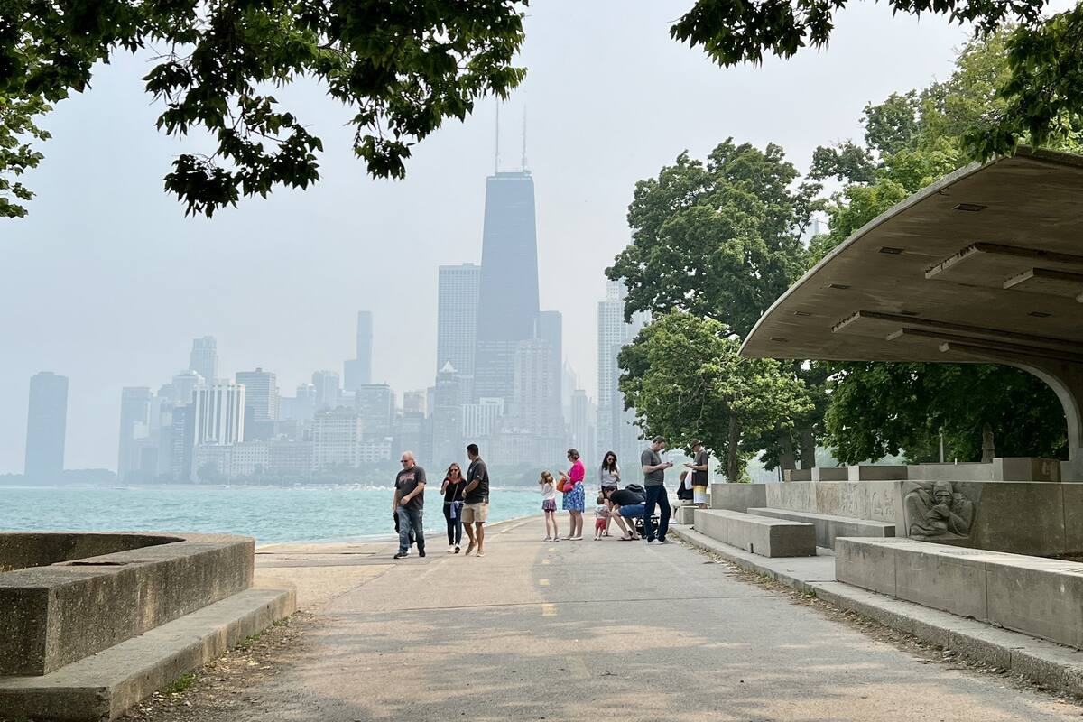 El humo que llega de los incendios forestales en Canadá llega al Medio Oeste de Estados Unidos; así se ve la contaminación del aire en Chicago