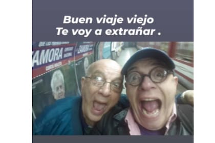 El humorista compartió una selfie que se sacó junto a su padre en una estación de subte