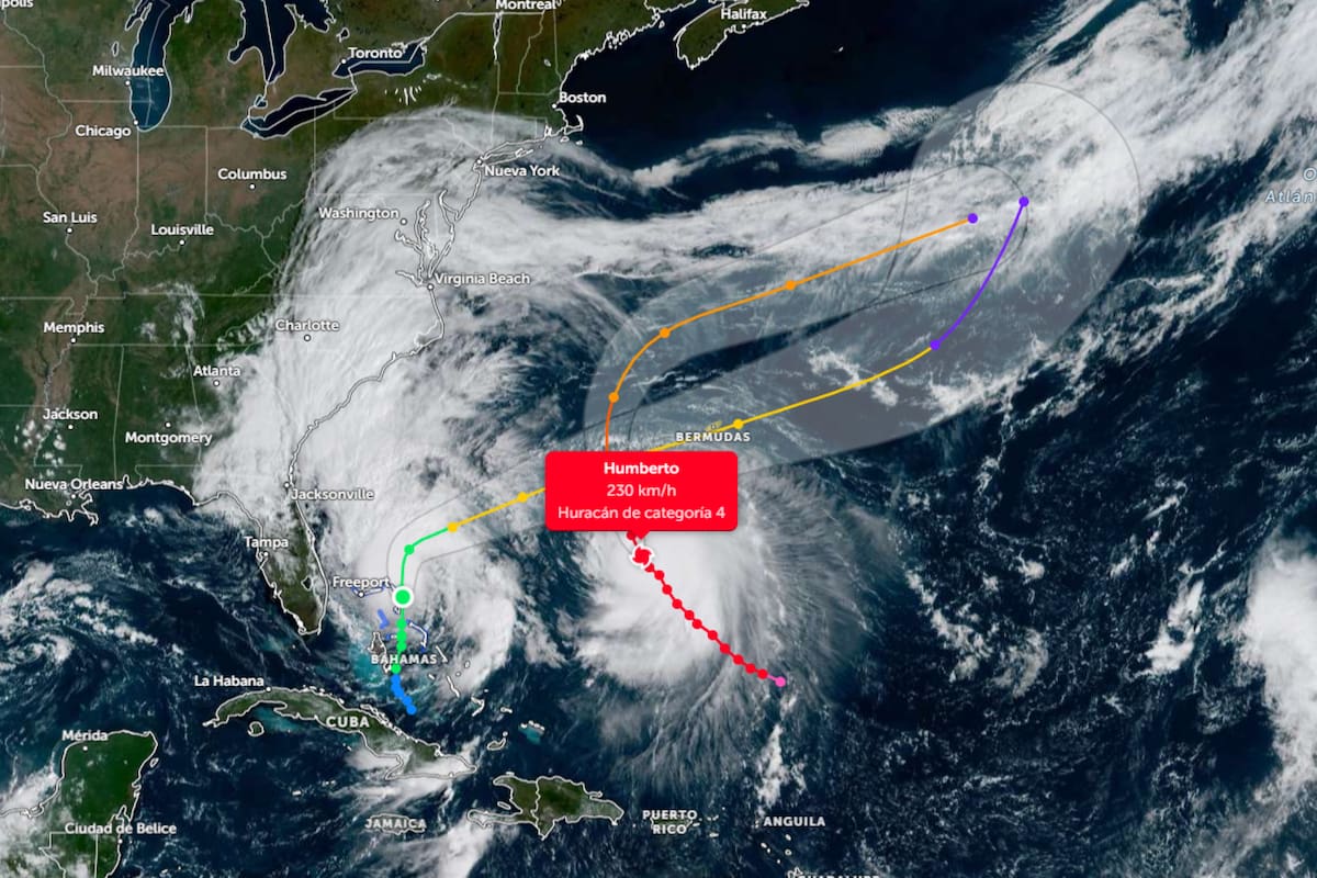 El huracán Humberto, de categoría 4, comenzará a alejarse lentamente de la costa este de Estados Unidos