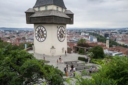 El icónico campanario de Graz, Austria
