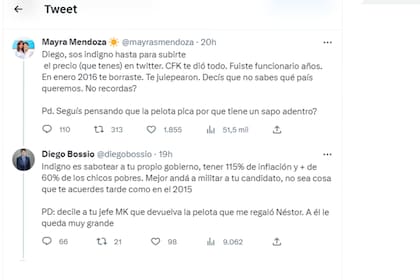 El ida y vuelta entre Mayra Mendoza y Diego Bossio