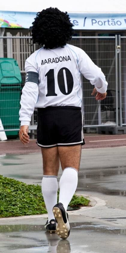 El imitador de Maradona, en el Maracaná