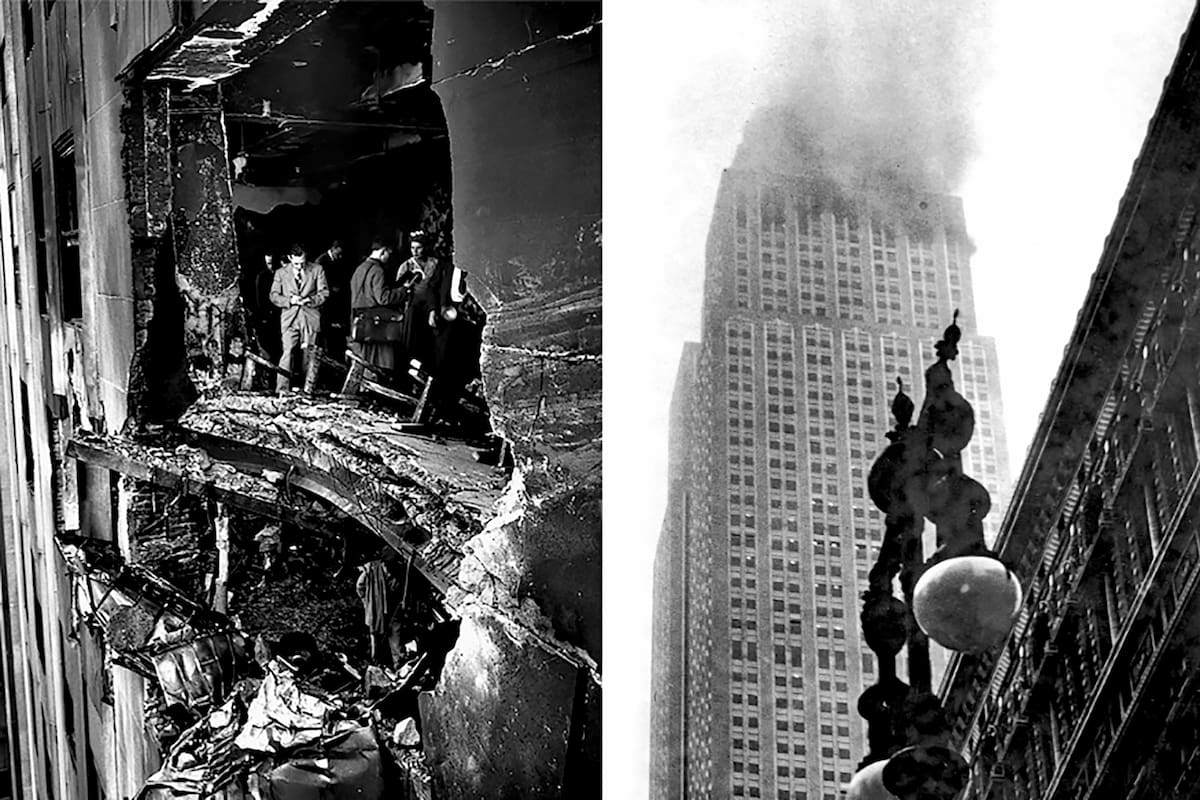 El impacto del bombardero B-25 en julio de 1945 en el Empire State Building