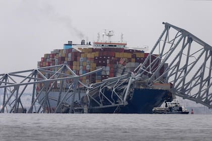 El impacto del buque Dali contra el puente Francis Scott Key, en Baltimore