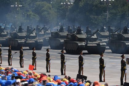 El imponente desfile militar chino para conmemorar el 70° aniversario de la derrota de Japón en la Segunda Guerra Mundial, en 2020