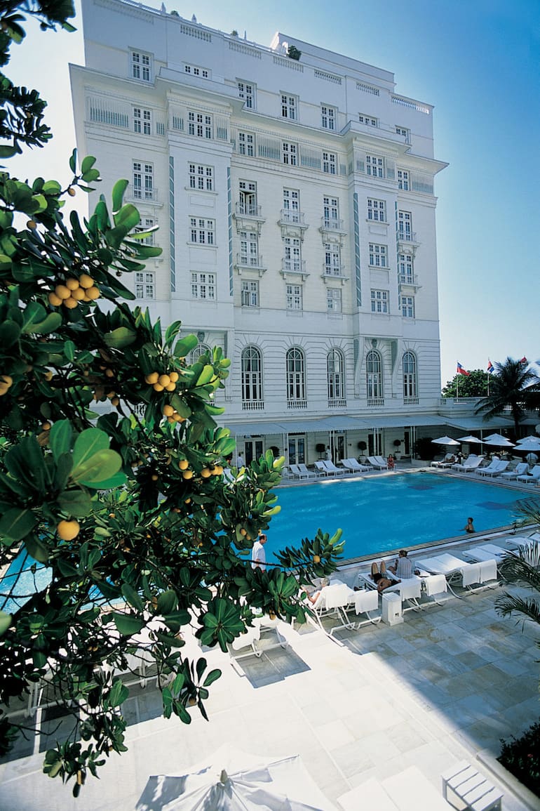 El imponente edificio del Copacabana Palace.