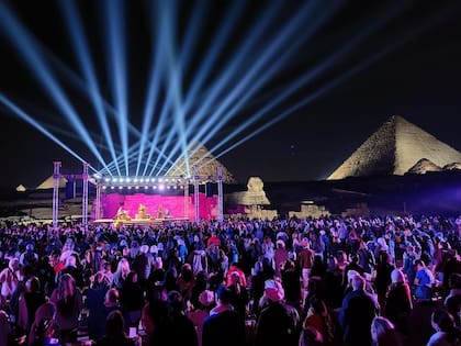 El imponente escenario en donde Patricia Sosa cantó en Egipto