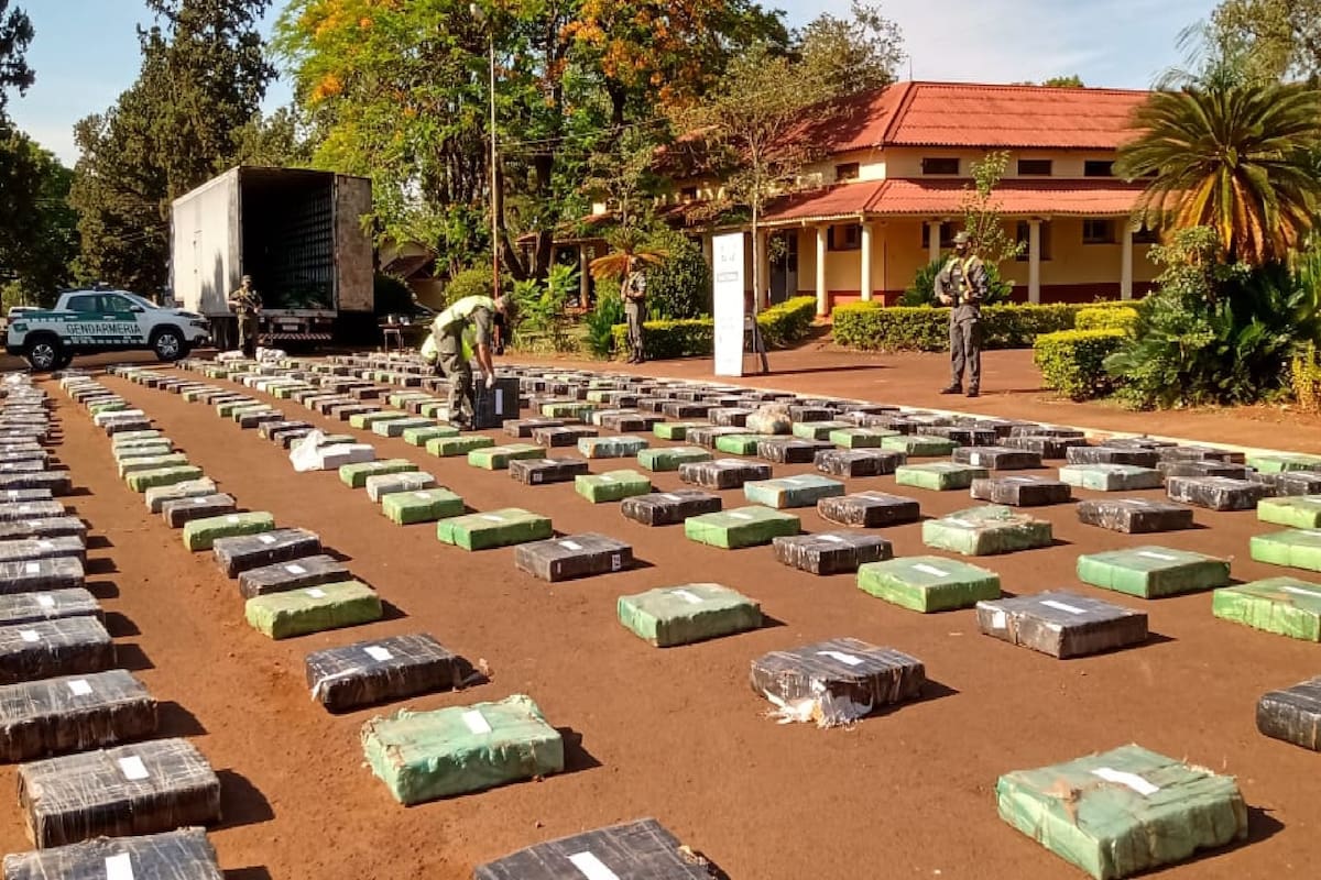 El importante decomiso de drogas fue realizado por la Gendarmería en Misiones