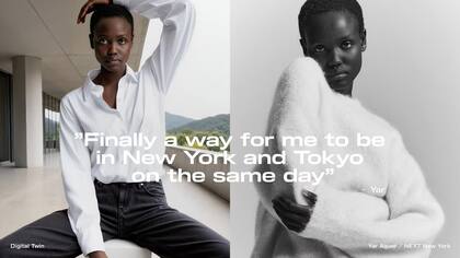 El impresionante parecido de una modelo de H&M con su clon digital