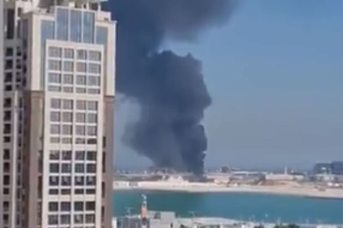 El incendio a unos 3 kilómetros del estadio Lusail, donde se enfrentarán Argentina y México